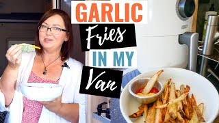 Dash Compact Air Fryer Fries  Easy Camper Van Cooking amp Vegan Recipe [upl. by Arikal]