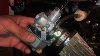 Changing throttle cable on Carb Apollo Update Slide Pin 125ccDb007SSRTaoTaolifanPitster Part 1 [upl. by Ainel]