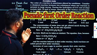 8 Pseudo first order reaction  Chemical Kinetics [upl. by Betteanne420]