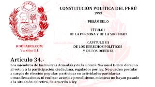 Titulo I Capitulo III  Constitucion Politica del Peru [upl. by Adabelle]