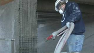 Bridge Repair Gunite Shotcrete Concrete Repair Cyclone Gunite Machine Demonstration [upl. by Daryn828]