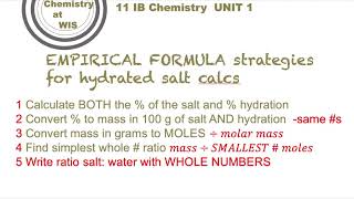 PS1 7 hydrated salt empirical formula calculation WIS [upl. by Garald339]