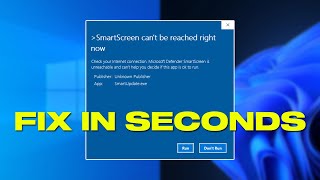 Fix SmartScreen Cant Be Reached Right Now In Windows 10 11  Disable SmartScreen [upl. by Esenej]