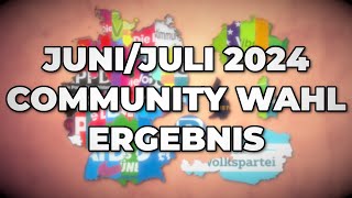 COMMUNITY WAHL JUNIJULI 2024  ERGEBNIS  AFD LINKE CDU SPD BSW GRÜNE VOLT [upl. by Namar]