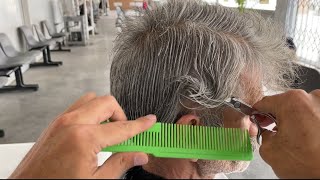 💈LONG HAIR TRANSFORMATION WITH SCISSORS  STEP BY STEP TUTORIAL [upl. by Arutnev823]