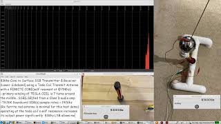 83Khz Cave to Surface SSB Transmitter amp Receiver Transmitter uses a Tesla Coil Ferrite Core Antenna [upl. by Vitkun765]