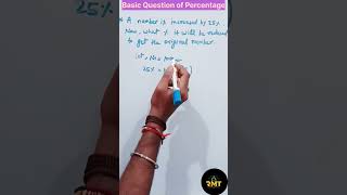 Percentage  Basic Question  Question No 1 shorts mathematics [upl. by Letreece]