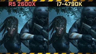 Ryzen 5 2600X vs i74790K  Shadow of the Tomb Raider  FPS Gaming Benchmark Comparison RTX 2060 [upl. by La Verne]