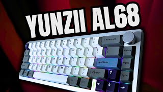 Yunzii AL68 Wireless Aluminum Trimode Keyboard Review with Knob and 6000mah Battery [upl. by Inek]