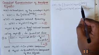 DC6 Canonical representation of bandpass signal in digital communication  EC Academy [upl. by Minne]