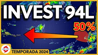 Invest 94L podría desarrollarse en la tormenta tropical Nadine El Caribe debe vigilar su progreso [upl. by Zaragoza994]