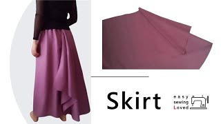 2層のフリルが特徴的なスカート・ロングスカート・ドレープスカート・A skirt with two layers of ruffles・Long skirt・Draped skirt [upl. by Siekram]