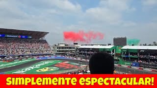 Fans de checo Perez se emocionan cantando el himno mexicano en el foro sol previo al GP de México [upl. by Volnak]