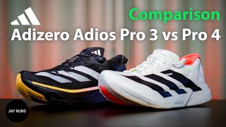 รีวิวเปรียบเทียบ adidas Adizero Adios Pro 4 และ adidas Adizero Adios Pro 3 [upl. by Tarrah]