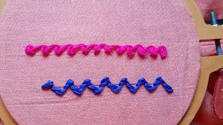 Basic hand stitch embroidery tutorials scroll stitch [upl. by Nickie]