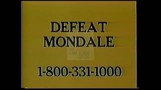 AntiMondale Republican 1984 Campaign Ad quotAttack on Mondale VP Recordquot [upl. by Aliber450]