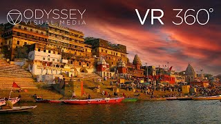 Ganges River Varanasi Virtual Tour  VR 360° Travel Experience  India [upl. by Dahs]