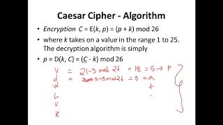 Caeser Cipher and Multiplicative Cipher  Cryptography  Cyber Security CSE4003 [upl. by Valerie784]