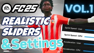 REALISTIC SLIDERS and SETTINGS setup for FC25 [upl. by Jairia]