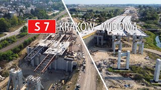 S7 Kraków  Widoma  Węzeł Mistrzejowice S7S52 Wrzesień 2024 DRON [upl. by Siger]