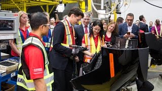 Prime Minister Trudeau at Magna Polycon in Guelph [upl. by Ainahtan137]