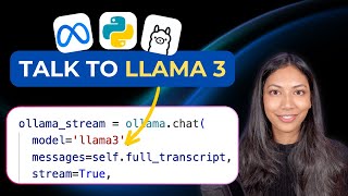 Build A Talking AI with LLAMA 3 Python tutorial [upl. by Villada]