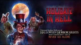 Halloween Horror Nights 2023 Holidayz in Hell Haunted House 😈 [upl. by Eisoj]