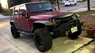 Jeep Wrangler JKU Stock Fender Cutting [upl. by Anivlem438]