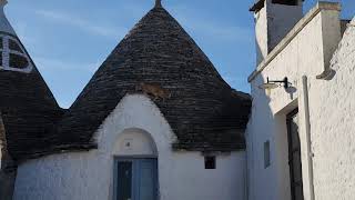 Alberobello Italy cat on a trullo roof early morning trulli no tourists [upl. by Hyman820]