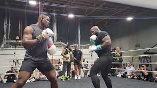 Francis Ngannou spars Carlos Takam [upl. by Kcarb]