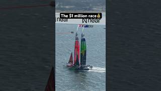 DRAMA🤯before the start of the GRAND final💸 sailgp sanfrancisco racing sailing final speed [upl. by Ennagrom]