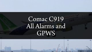 FIRST VIDEO Comac C919  Alarms and GPWS  REAL ✅ [upl. by Auhoj]