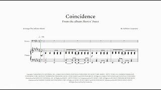 Coincidence  Sabrina Carpenter  BASSOON AND PIANO SHEET MUSIC PDF  Arrangify [upl. by Aihceyt]