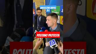 POLITANO PROTESTA CONTRO LARBITRO 😡 BarcellonaNapoli ChampionsLeague [upl. by Anauqahc]