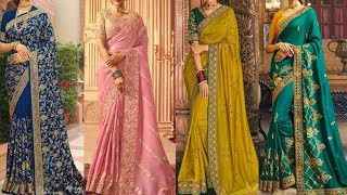 Designer Saree for Karwa Chauth Special  New Catalogue Saree for Karwa Chauth  Nisha Collection [upl. by Anirtek]