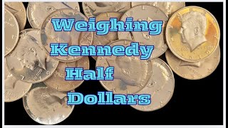 Weighing Some Kennedy Half Dollars and Checking Scale Calibration [upl. by Eart81]