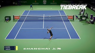 TIEBREAK  Novak Djokovic Vs Carlos Alcaraz I Shanghai Masters PS5 [upl. by Riatsila]