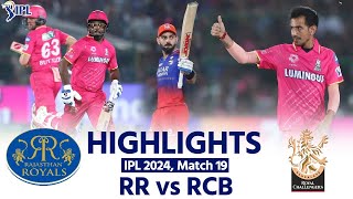 RR vs RCB IPL 2024 Rajasthan Royals vs Royal Challengers Bengaluru Today  Full Match Highlights [upl. by Yasmin]