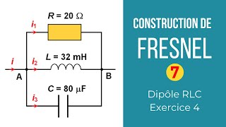 Construction de Fresnel Dipôle RLC  Exercice 4 [upl. by Enidlarej805]