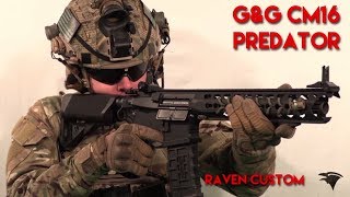 REVIEW  GampG CM16 Predator Custom Raven  35 RPS  Raven Airsoft  Airsoft Italias [upl. by Earvin]