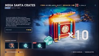 WoWS Legends Opening 60 Mega Santa Crates [upl. by Rosalinde]