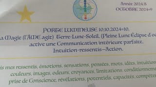 🎉PORTE LUMINEUSE 1010202410 Alors Belle Étoile ta Lumière Unique brilletelle ConFiance innée [upl. by Lahpos]