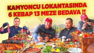 KAMYONCU LOKANTASINDA 6 ÇEŞİT KEBAP ve 13 MEZE İNANILMAZ FİYATA  Adana Sokak Lezzetleri [upl. by Narod]