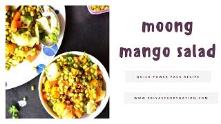 moong mango salad recipe  easy moong sprout and mango salad [upl. by Akiemehs]