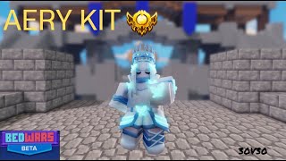 I used the AERY KIT in Roblox Bedwars I 30v30 [upl. by Gisele]