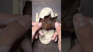 AirDry Clay Idea LeafShaped Trinket Dish [upl. by Leacim924]