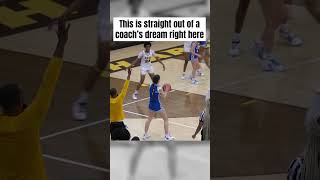 THIS IS STRAIGHT OUT OF A COACH’S DREAM highschoolbasketball basketballhighlights [upl. by Yslek750]