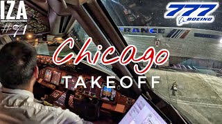 B777 ORD 🇺🇸 Chicago  TAKEOFF 10L  4K Cockpit View  ATC amp Crew Communications [upl. by Eydnarb108]