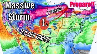 Massive Winter Storm Bringing Extreme Impacts 100mph Winds Tornadoes amp More [upl. by Ahcsap]