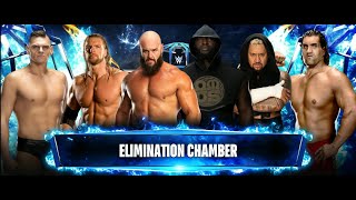 WWE2K24  Elimination Chamber Match  Triple H v Gunther v Khali v Omos v Brawn v Sikoa [upl. by Lateehs]